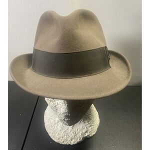 Vintage Lion Hats Imported Coney‎ Fur Brown Felt Fedora Hat Famous Clothing